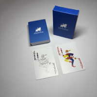 Cartes de poker en plastique imperméables personnalisées en gros, professionnelles, 32/54 cartes, logo personnalisé, PVC, Arabie Saoudite, Koweït, Qatar