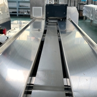 Alimentateur automatique de gâteaux de nouilles 250 pièces/min, Convoyeur d'alignement d'entrée en acier inoxydable SS304 pour ligne d'emballage flow-pack de nouilles instantanées