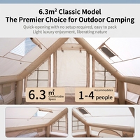 Tente gonflable d'extérieur pliable en tissu Oxford imperméable de 6,3 mètres carrés pour activités de plein air