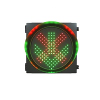 Feu de signalisation routière LED 400 mm avec croix rouge et flèche verte pour systèmes autoroutiers et expressways