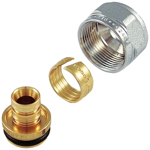Adattatore cromato per tubo multistrato 16x2, connettore per tubi idraulici - Product Image 1