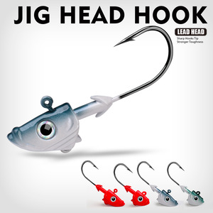 Swimbait câu cá Jig đầu 3D thực tế mắt thu hút Bass Jig móc 21.5g 32.5g nước mặn Hỗ trợ móc Jig - Product Image 5