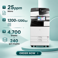 Photocopieur multifonction Ricoh IM2500 A3 monochrome, imprimante, scanner, pour usage professionnel
