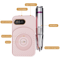 Kit de perceuse à ongles Rechargeable professionnel 45000 tr/min lime électrique Portable pour l'enlèvement des ongles en acrylique polisseuse de manucure