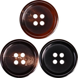 उच्च गुणवत्ता वाले कस्टम लोगो 4 छेद प्राकृतिक वास्तविक पानी भैंस सींग का बटन पुरुषों के सूट कोट शर्ट परिधान सामान के लिए - Product Image 2