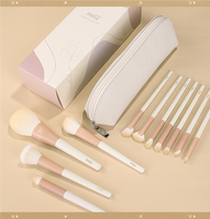MSQ Professional Lot de 11 pinceaux de maquillage Stock de gros avec correcteur pour le visage, marque privée