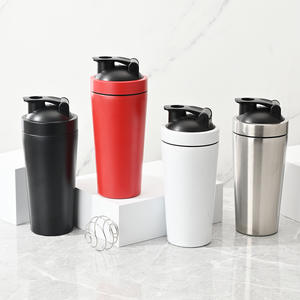 Bouteille de shaker à protéines 700 ml + 200 ml, gobelet non isolé, acier inoxydable 304, bouteille de shaker à café protéiné avec mélangeur et tasse - Product Image 4