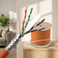 Cable de Datos de Red Cat 6 de Cobre Puro de 305M, Cat6 SFTP FTP STP UTP 4PR 24Awg 26AWG 0.58mm 0.57mm 0.56mm 0.5mm