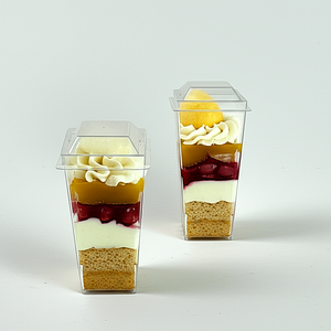 Tasses à dessert en plastique PS de 5 oz avec couvercles <span class=keywords><strong>Mini</strong></span> tireurs de pouding à la banane pour la fête - Product Image 2