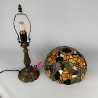Lampe de table LED avec abat-jour en verre coloré peint à la main, fabrication chinoise, vente en gros, sur mesure