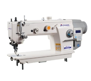 AS8640D4 Machine à coudre à bras long, informatisée, à point noué, avec transport par patte mobile et alimentation par bas de tige, avec coupe-fil, à moteur, pour usage industriel et domestique - Product Image 1