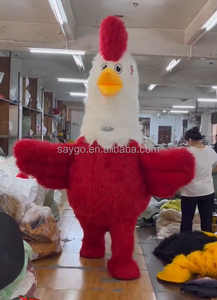 Costume de cosplay, mascotte de fête, robe de coq, costumes gonflables de 2 m et 2,6 m, poulets de combat - Product Image 3
