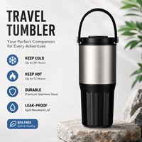 Gourde portable en acier inoxydable avec double ouverture en céramique, bouteille isotherme haut de gamme grande capacité