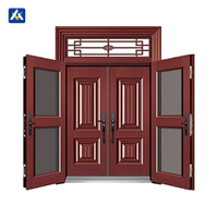 Puertas de entrada de seguridad residenciales modernas de entrada frontal de aluminio fundido de Casa resistente a la intemperie de alta calidad a la venta