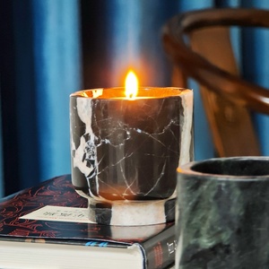 STONEKOCC Porte-bougie chauffe-plat en marbre naturel fait main, écologique, pour décoration de Noël, centres de table de mariage et décoration intérieure - Product Image 3