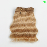 Perruques pour poupées American Girl en fibre protéinée synthétique blanche, style Jerry Curl Deep Wave, trame simple, densité 200%, couleur plus foncée uniquement