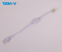 Bande lumineuse LED néon de haute qualité, monocolore, 110V 220V, prise SMD 5050 2835, bande LED, connecteur de prise standard UE, US, CN