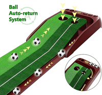 Tapis de putting de golf d'usine avec retour de balle, 2 trous, équipement d'entraînement de mini-golf pour la maison, le bureau, la cour, l'intérieur et l'extérieur