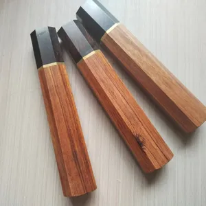 Kunden spezifischer Messer griff Küchenchef Santoku Gyuto Messer griff Achteckiges stabilisiertes Holz Verfestigtes Holz Kohlenstoffs tahl 5,5 Zoll
