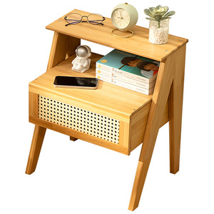 Minimalist bedside <b>table</b>, Japanese style, light luxury <b>small</b> bedside <b>table</b>, multi-functional bedside storage cabinet, not solid - Product Image 5