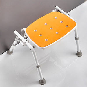 Chaise de bain YJL 472x553x355-455mm en alliage d'aluminium pliable antidérapante pour personnes âgées, usage domestique - Product Image 1