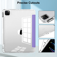 Oem Odm Antichoc Cristal Transparent Tri-Folding Tabelet Cases Pour Ipad Pro 11 2018/2020/2021/2022 Tablet Cover