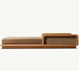 Chaise longue d'extérieur moderne pour villa, chaise longue confortable en teck pour hôtel, chaise longue de piscine pour complexe hôtelier, mobilier de plage - Product Image 2