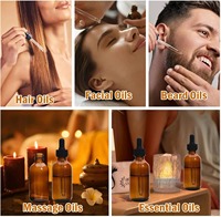 Flacons compte-gouttes en verre rechargeables de 5 ml, 10 ml, 20 ml, 30 ml, 50 ml, 100 ml, contenants pour sérum cosmétique, emballage en gros