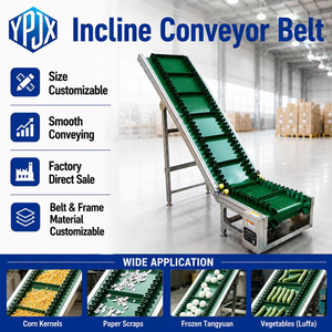 Industrial Adjustable Incline Conveyor Belt System Manufacturer Size Customizable