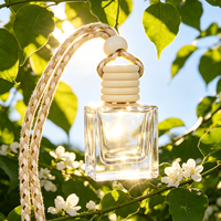 Bouteilles diffuseurs de parfum pour voiture en verre dépoli blanc mat avec bouchon à vis, haute qualité, 8ml, 10ml, 12ml