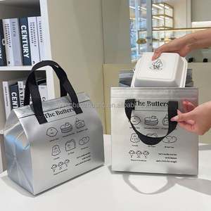 Sac isotherme non tissé personnalisé pour boissons, sac de livraison thermique en aluminium pour emballage alimentaire à emporter, vente en gros - Product Image 3