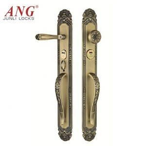 ANG Accueil Hôtel Utilisation Anti Indiscrétion Style Européen De Luxe Antique Rouge Bronze Laiton Poignée Serrure De Porte Prix - Product Image 1
