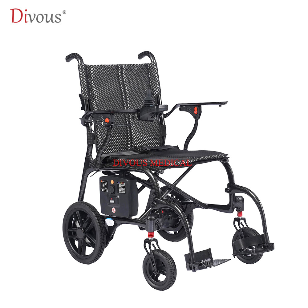 Luxury Rigid Ultra-Light Carbon Fiber Folding Portable Lightweight Electric Wheelchair for Enhanced Mobility