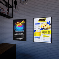 Offre Spéciale solide entreprise Super lumineux en alliage d'aluminium cadre affiche A4 Menu led rétro-éclairé cadre boîte à lumière mince Ultra mince boîte à lumière