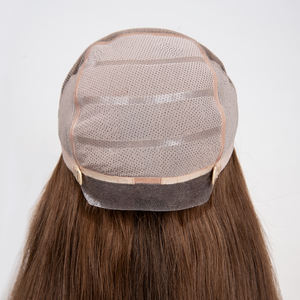 Peluca Médica de PU con Base Completa Anudada a Mano, Personalizada con Cabello Humano, para Alopecia y Pérdida de Cabello, Venta al Por Mayor de Fábrica - Product Image 4
