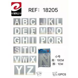 Lettres en bois Mnj, hauteur 10 cm, épaisseur 1 cm, petite taille, pour projets d'artisanat et enseignes murales, lot de 12 pièces - Product Image 1