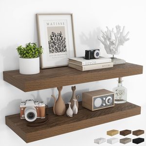 Cross-border wooden wall-mounted floating <b>shelf</b> rack for living room, <b>bedroom</b>, bathroom, and kitchen, extended storage rack - Product Image 1
