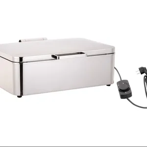 国际商业餐饮设备火锅卷顶矩形9升食品保温器自助餐火锅