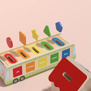 Caja de monedas Montessori Unisex, forma de juguete, bola educativa a juego, caja de gota 2 en 1, material didáctico para niños - Product Image 3