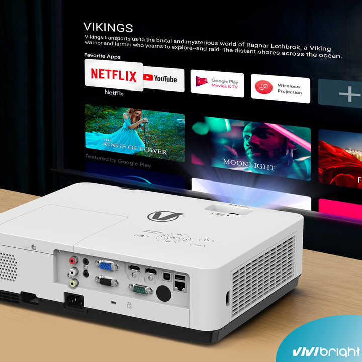 VIVIBRIGHT PL1000XA 3LCD Projector, 4800ANSI Lumens High Brightness ...