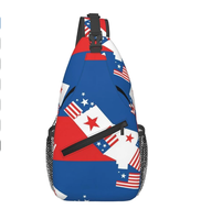 Sac bandoulière de haute qualité avec drapeau du Panama, personnalisable avec logo, sac de poitrine, sac à dos bandoulière, sac de voyage pour poitrine, vente en gros d'usine