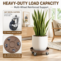 Chariot de déménagement sur mesure en acier au carbone pour plantes, avec roues verrouillables rotatives à 360°, plateau à roulettes pour pot de fleurs