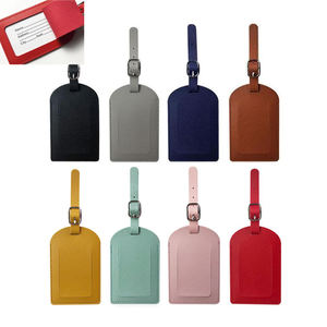 แท็กกระเป๋าเดินทาง <span class=keywords><strong>ID</strong></span> ชื่อส่วนบุคคลแท็กกระเป๋าหนังแท้พรีเมี่ยมที่กำหนดเอง - Product Image 1