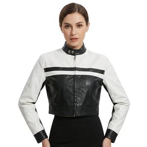 QASWA SPORTS Women's Genuine Leather <b>Motorcycle</b> Jacket-Eco-Friendly Windproof Breathable Fur Trim Zipper Closure Made Pakistan - Product Image 1
