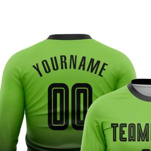 Green Black <b>Long</b> Sleeve Soccer Jersey Football Athletic Shirt Breathable Quick Dry Performance <b>Match</b> Training Uniform Men Teams - Product Image 5