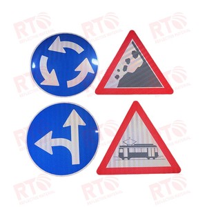 علامة تحذير عاكسة لسلامة المرور من الألومنيوم مقاوم للماء مع انعكاس عالي حسب الطلب - Product Image 3