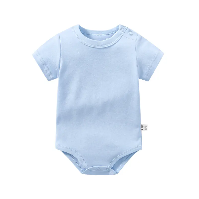 Rts Designer Gesmokte Plain Katoen Singlet Jumpsuits Geribbelde Baby Slaap Pak Jongen Meisje Kleding Bloemen Pasgeboren Baby Rompertjes