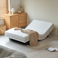 Cadre de lit électrique réglable avec matelas en mousse à mémoire de forme, fonction massage, écologique, ignifuge, fonctionnalités intelligentes