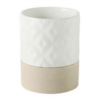Pot de fleurs auto-arrosant en céramique, design moderne, 6 pouces, pour plantes d'intérieur, avec trou de drainage, réservoir d'eau, finition mate, blanc, marron, étoile