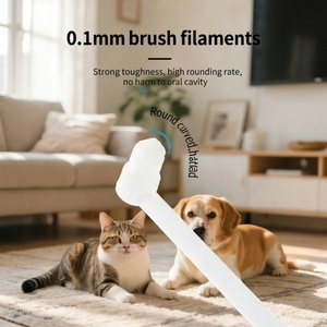 Cepillo de Dientes de Plástico para Mascotas con Etiqueta Privada Personalizada, Cerdas Ultra Suaves de 0.1mm, Cabezal Pequeño y Flexible, Cepillo de Limpieza Bucal para Perros y Gatos - Product Image 5
